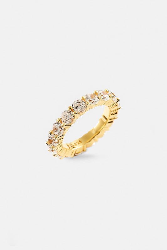 Clear Round Stone Tennis Ring - 4mm