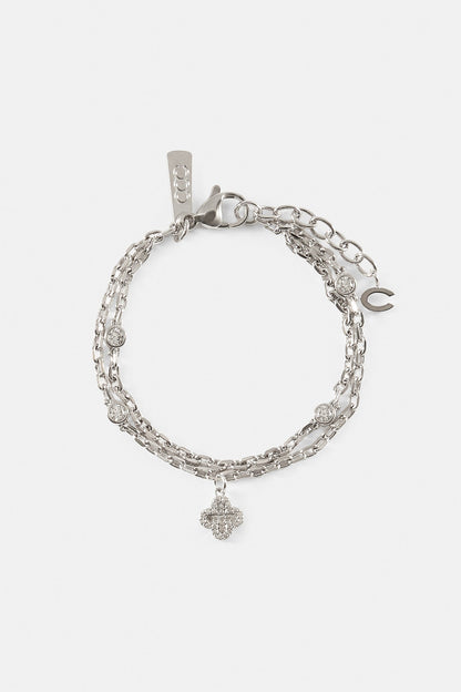 Double Layer Iced & Motif Rolo Bracelet - 10mm