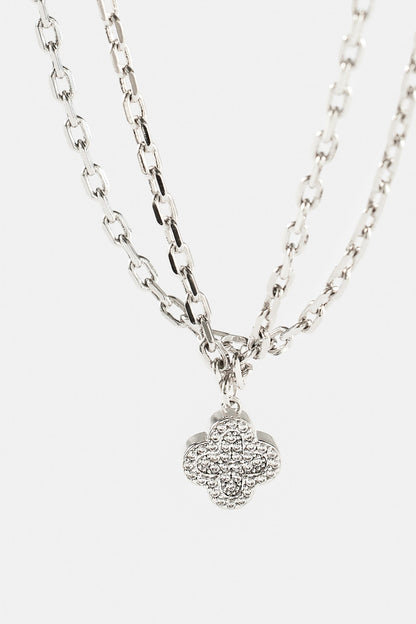Double Layer Iced & Motif Rolo Necklace - 15mm