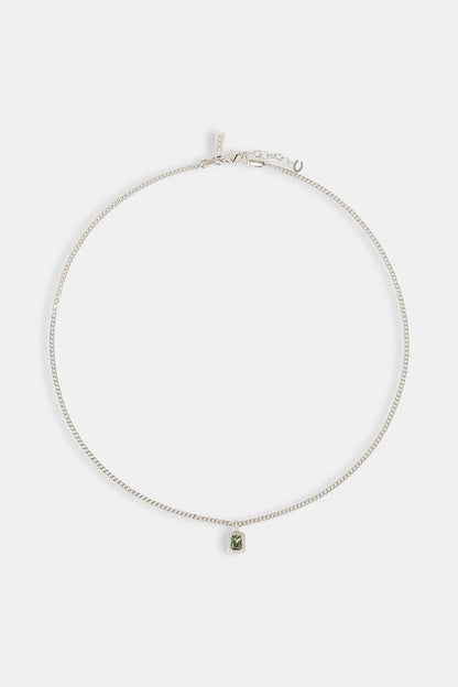 Dark Green Gemstone Necklace - 10mm