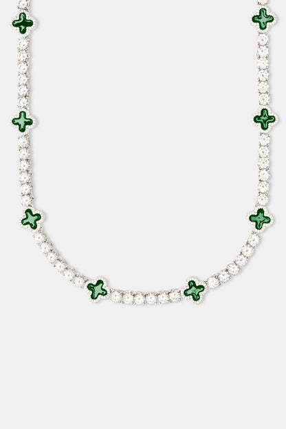 Green Motif Tennis Chain - 5mm