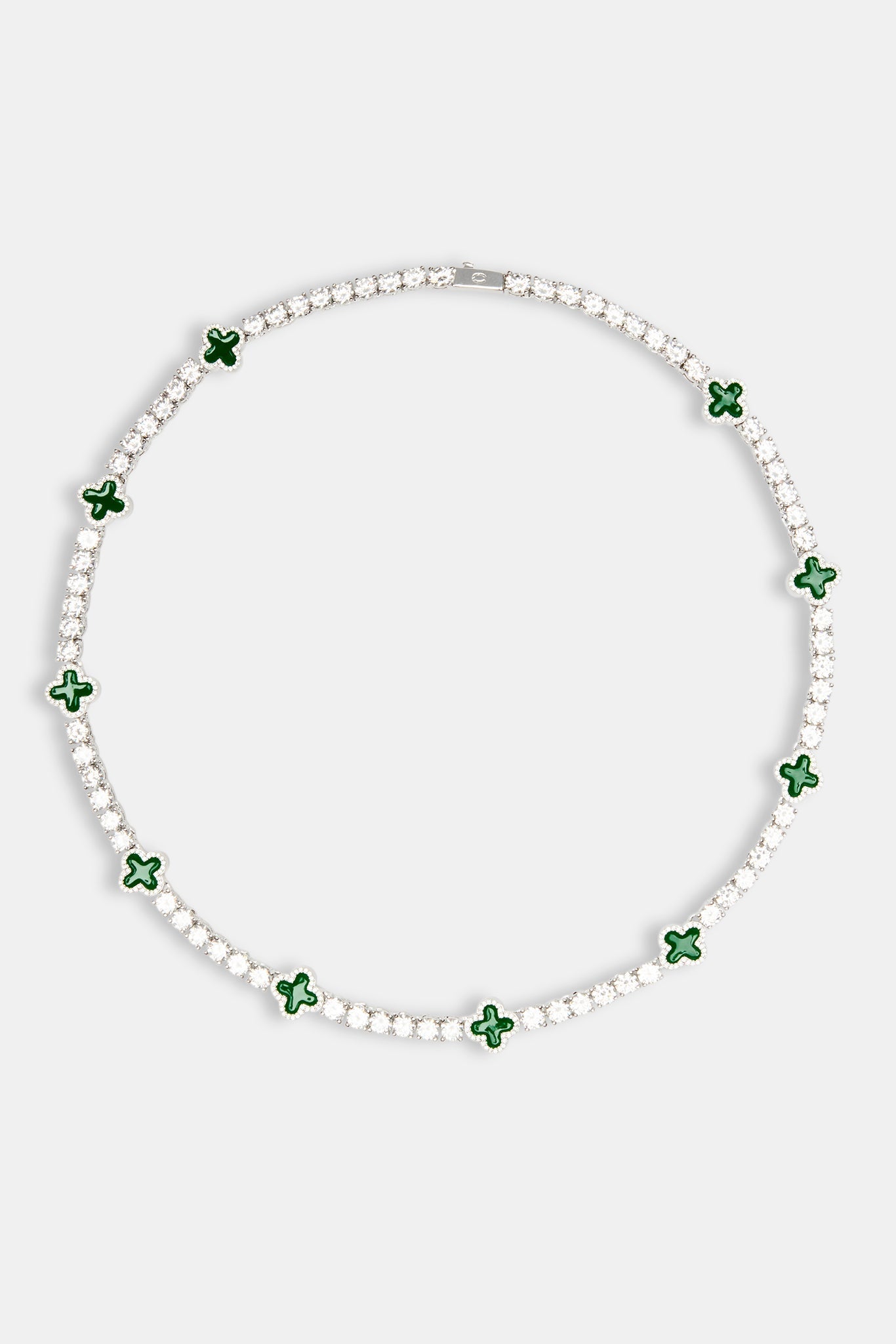 Green Motif Tennis Chain - 5mm