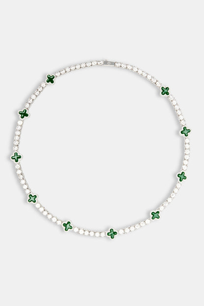 Green Motif Tennis Chain - 5mm