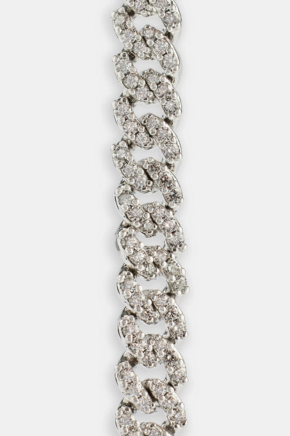 Iced Cuban Link Bracelet - 5mm - White