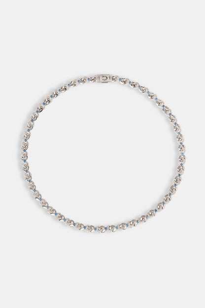 Iced Blue Stone Infinity Chain - 6mm