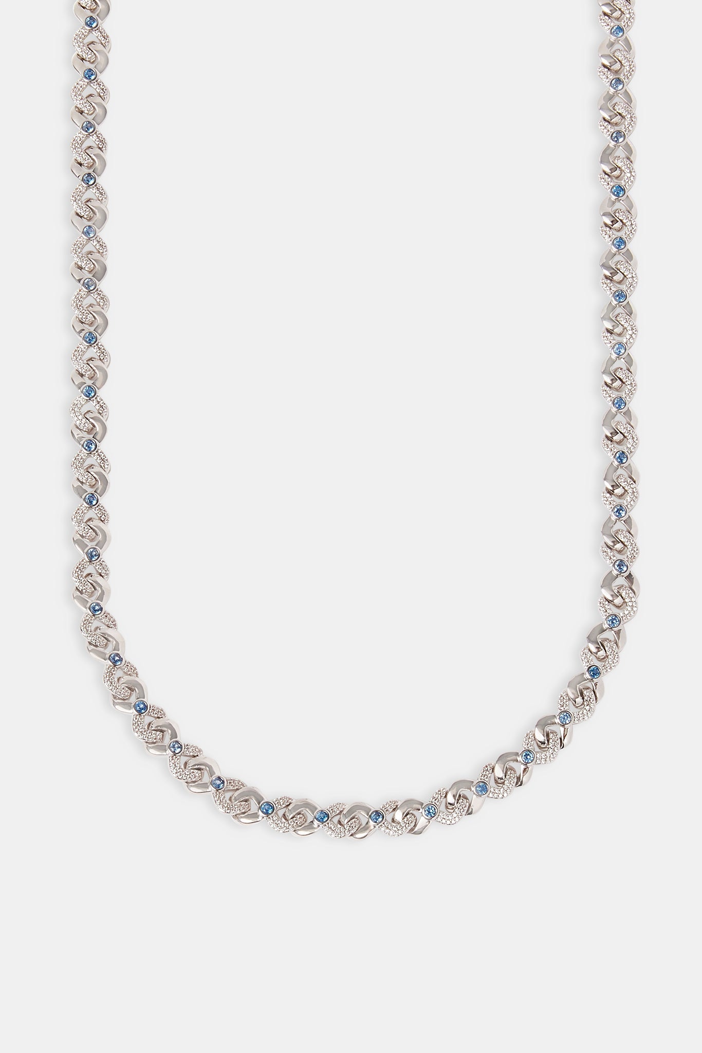 Iced Blue Stone Infinity Chain - 6mm
