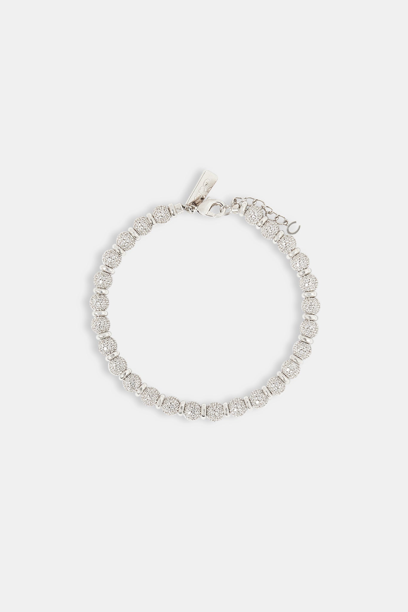 Iced & Polished Bead Bracelet - 5mm