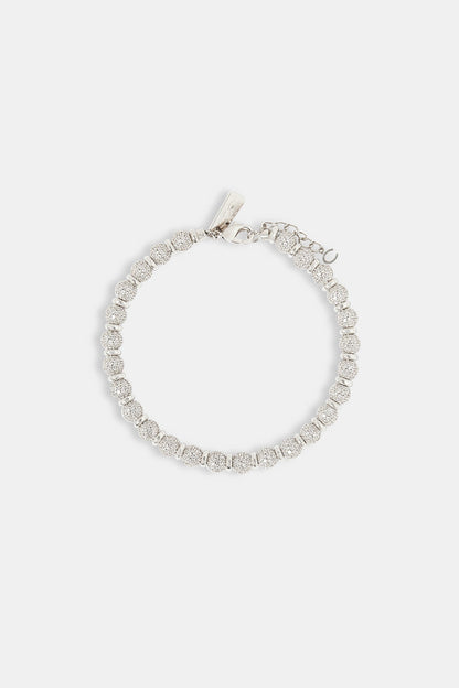 Iced & Polished Bead Bracelet - 5mm