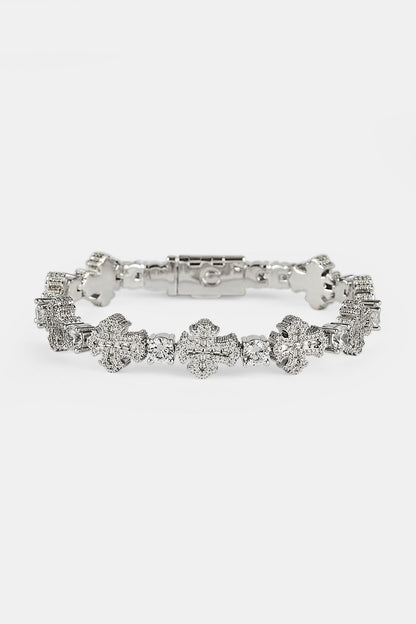 Iced Drop Cross Bracelet - 10mm