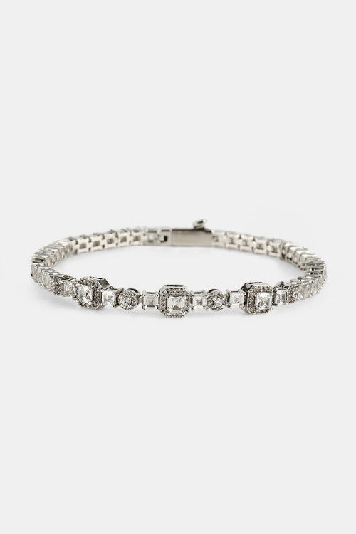 Iced Multi Gemstone Tennis Bracelet - 3mm