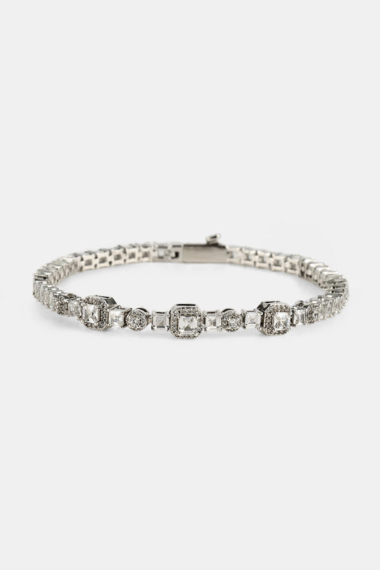 Iced Multi Gemstone Tennis Bracelet - 3mm