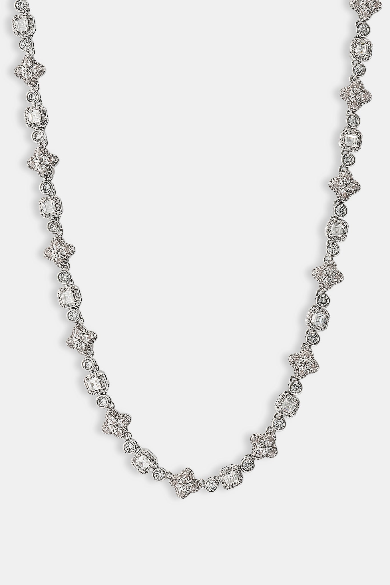 Iced Motif Mixed Stone Chain - 8mm