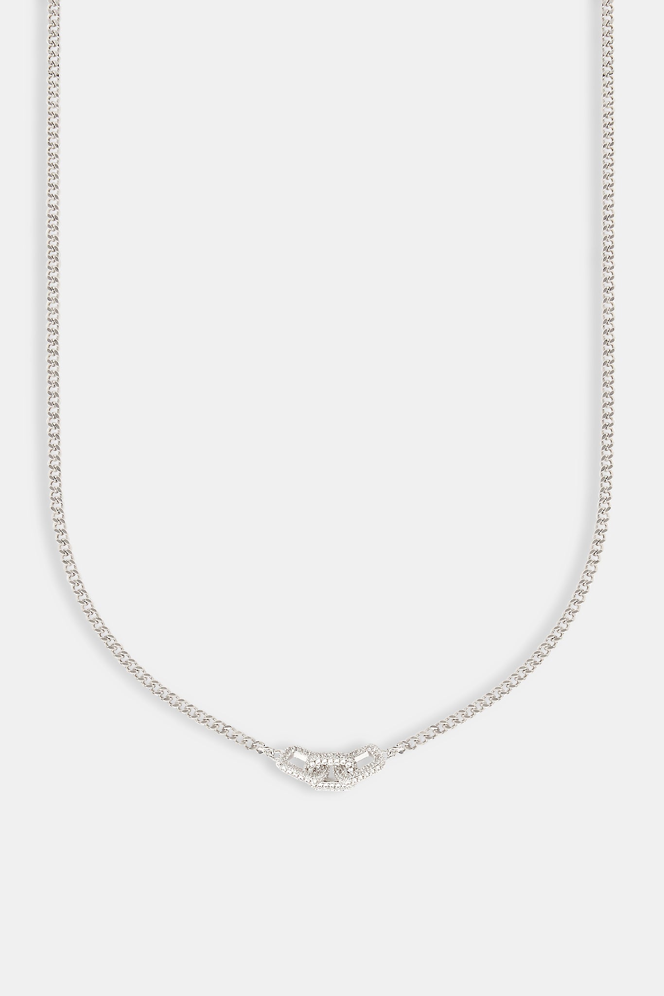 Iced Connecting Links Necklace - 8mm