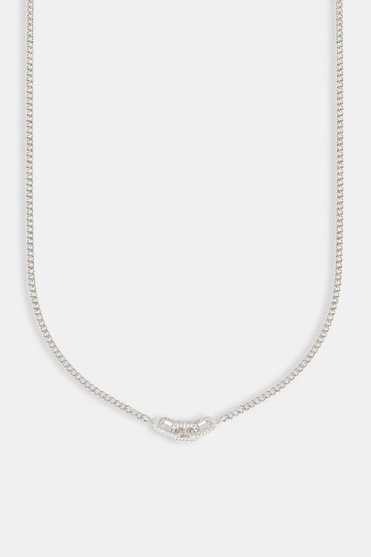 Iced Connecting Links Necklace - 8mm