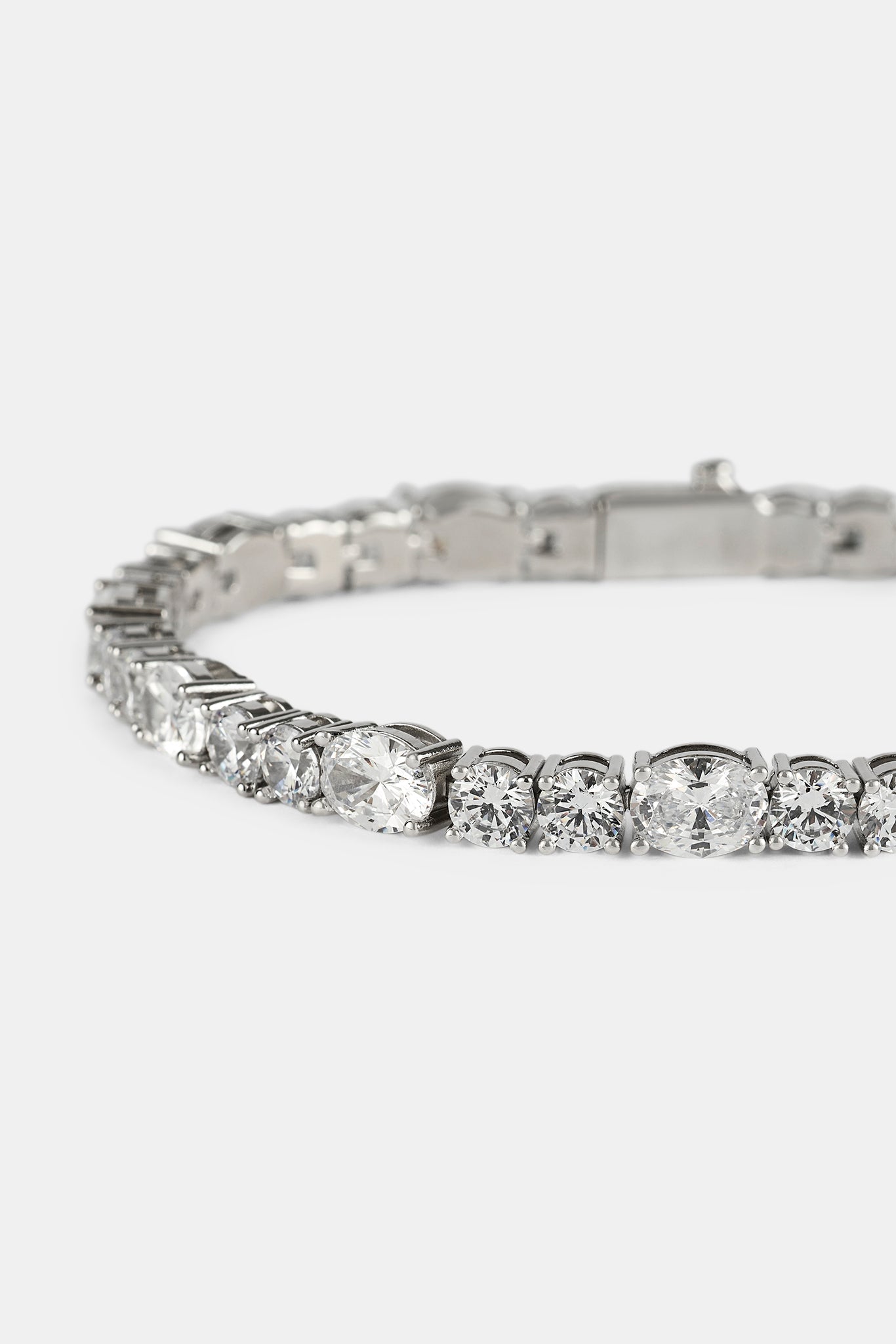 Iced Round & Oval Stone Tennis Bracelet - 6mm