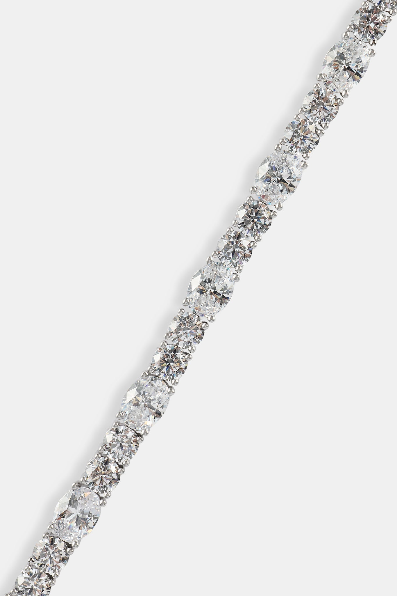 Iced Round & Oval Stone Tennis Bracelet - 6mm