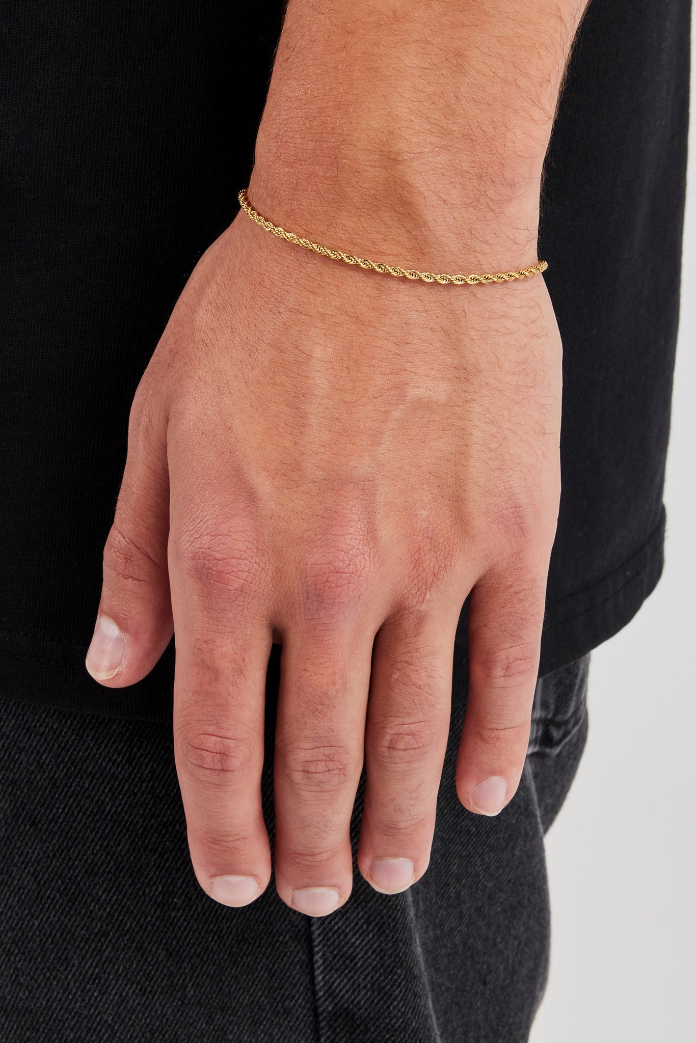 Micro Rope Bracelet - 1.5mm - Gold