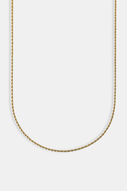 Micro Rope Chain - 1.5mm - Gold