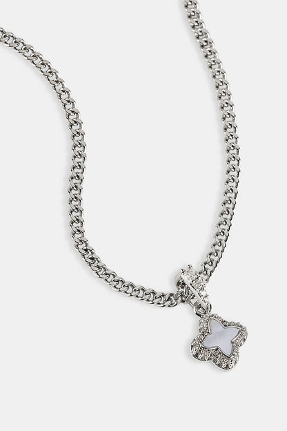 Mother of Pearl Motif Cuban Necklace - 10mm
