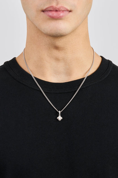 Mother of Pearl Motif Cuban Necklace - 10mm