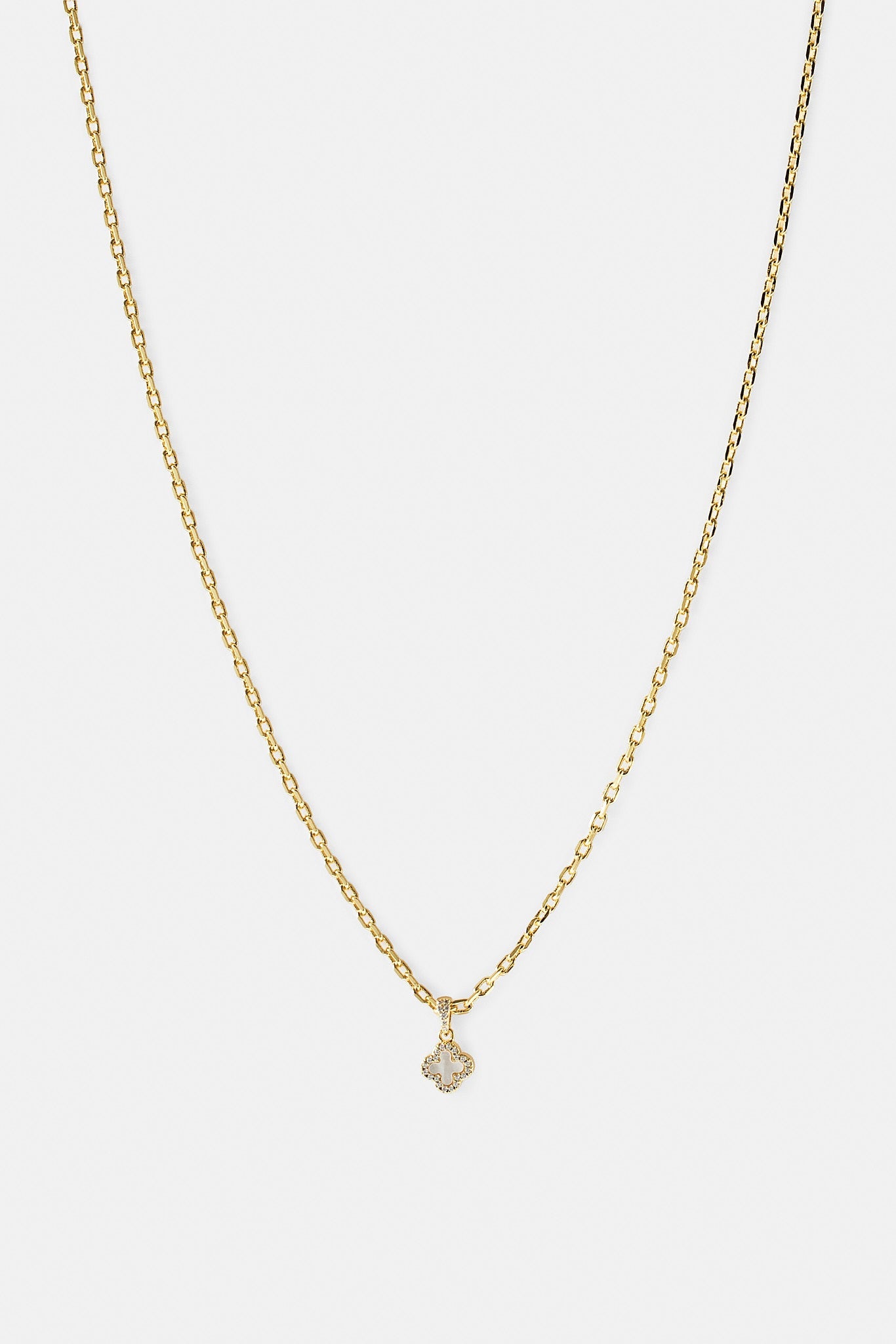 Mother Of Pearl Motif Rolo Necklace - 8mm