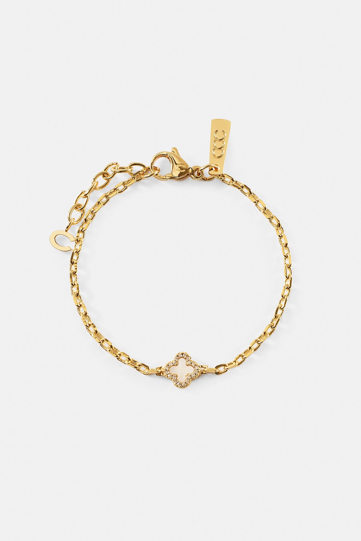 Mother Of Pearl Motif Rolo Bracelet - 8mm