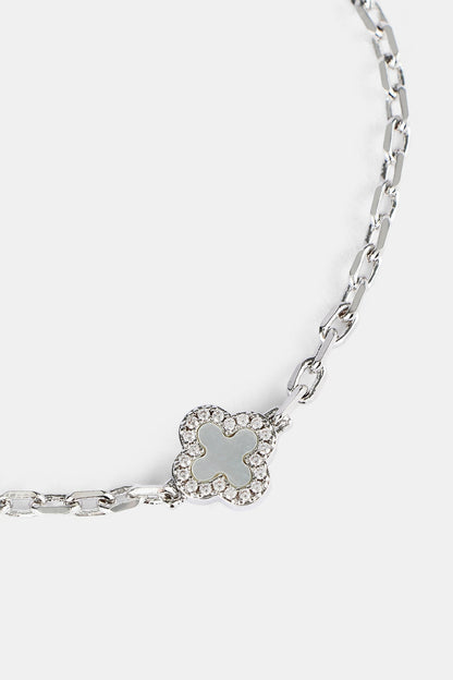 Mother Of Pearl Motif Rolo Bracelet - 8mm - White