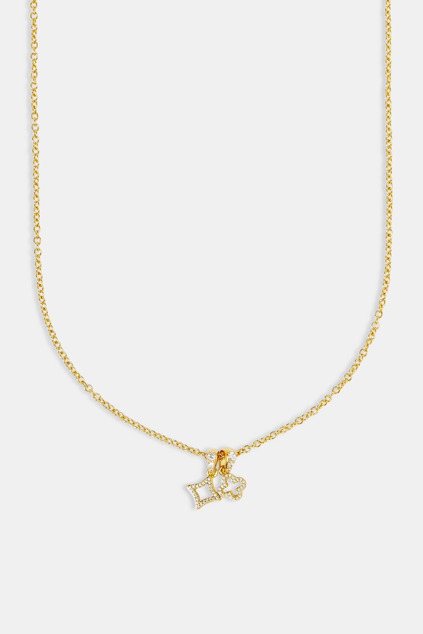 Motif Star and Motif Necklace - 8mm - Gold