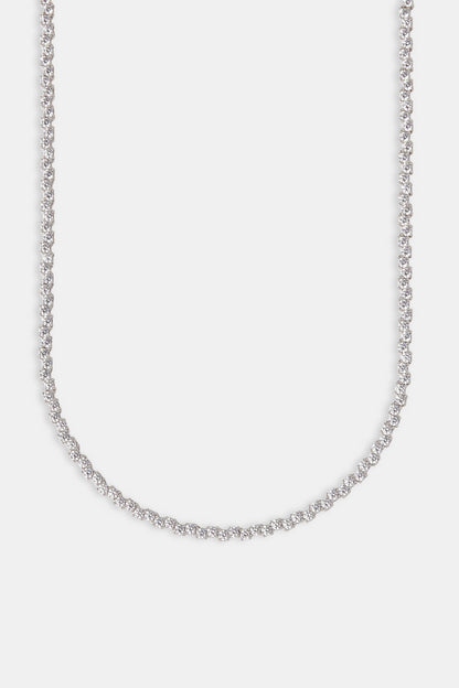 Mixed Square Stone Tennis Chain - 3mm