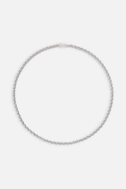 Mixed Square Stone Tennis Chain - 3mm