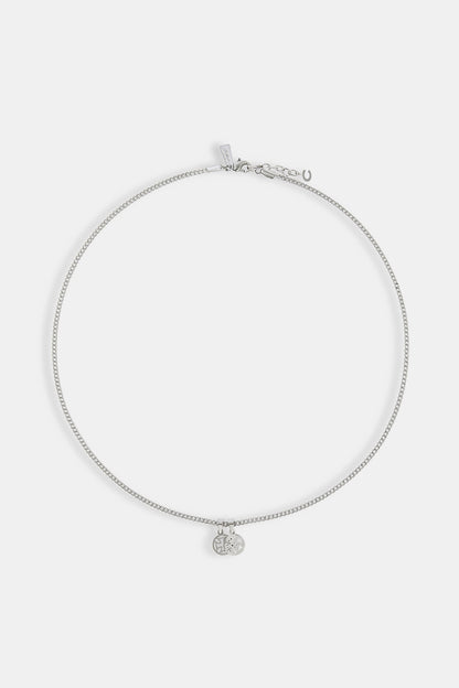 Polished Double Cross Disc Necklace - 10mm