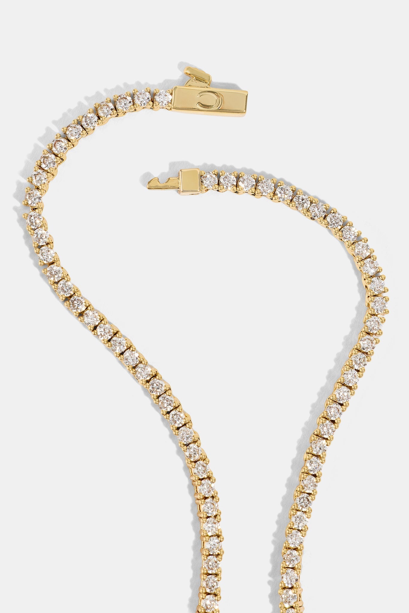 Clear CZ Tennis Chain - 2mm - Gold
