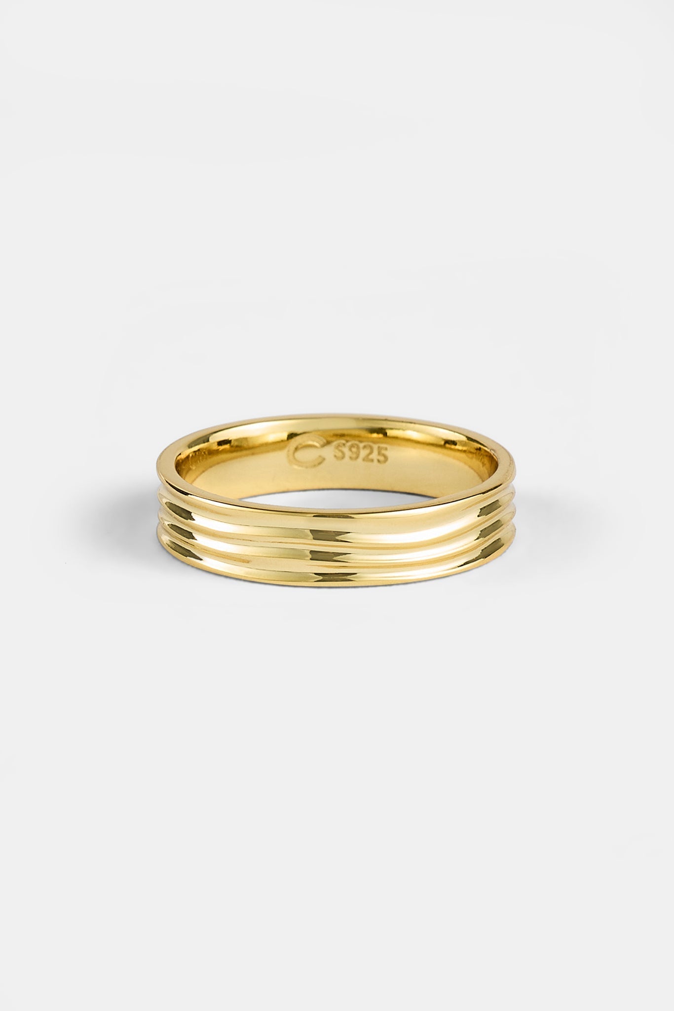 Polished Band Ring - 5mm - Gold