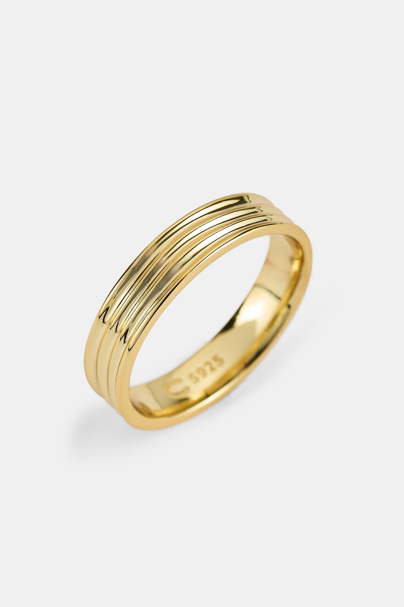 Polished Band Ring - 5mm - Gold