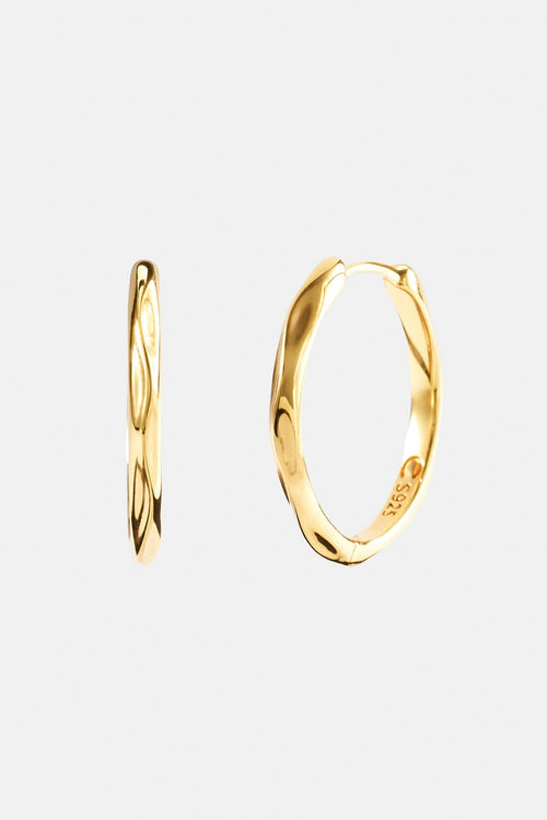 Textured Hoop Earrings - 20mm