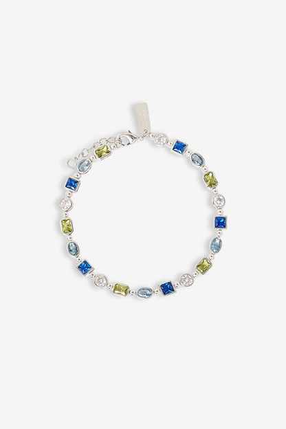 Mixed Shape Gemstone Link Bracelet - 6mm