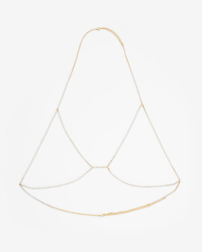 Diamante Body Chain - Gold