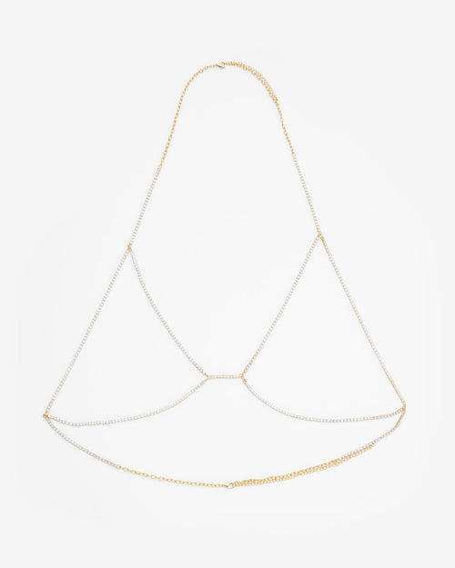 Diamante Body Chain - Gold