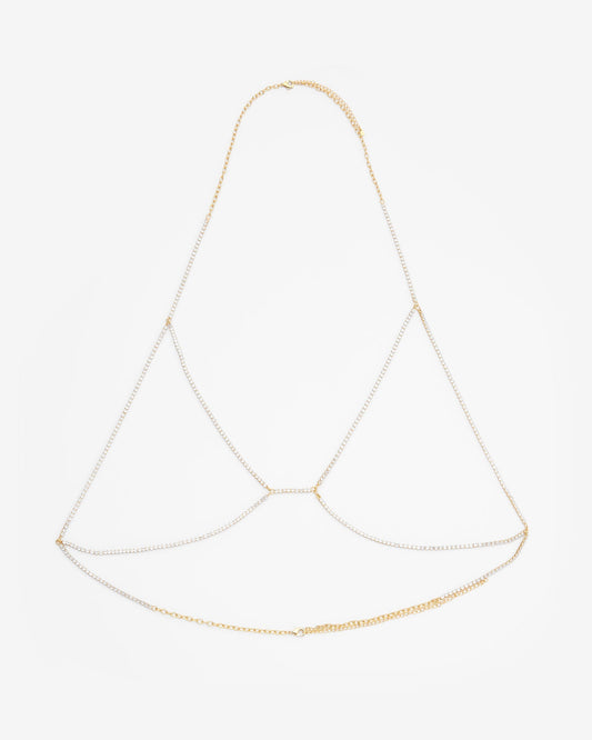 Diamante Body Chain - Gold