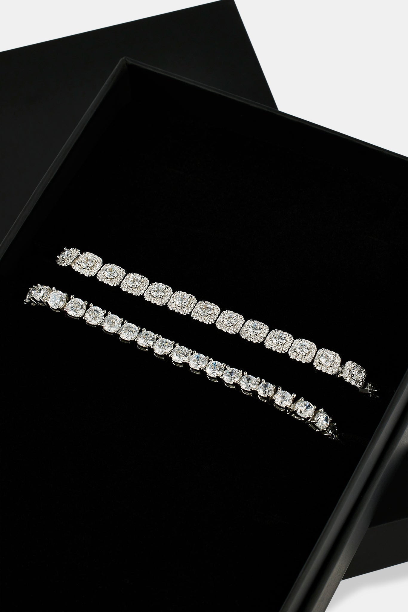 5mm Tennis & 7mm Clustered Tennis Bracelet