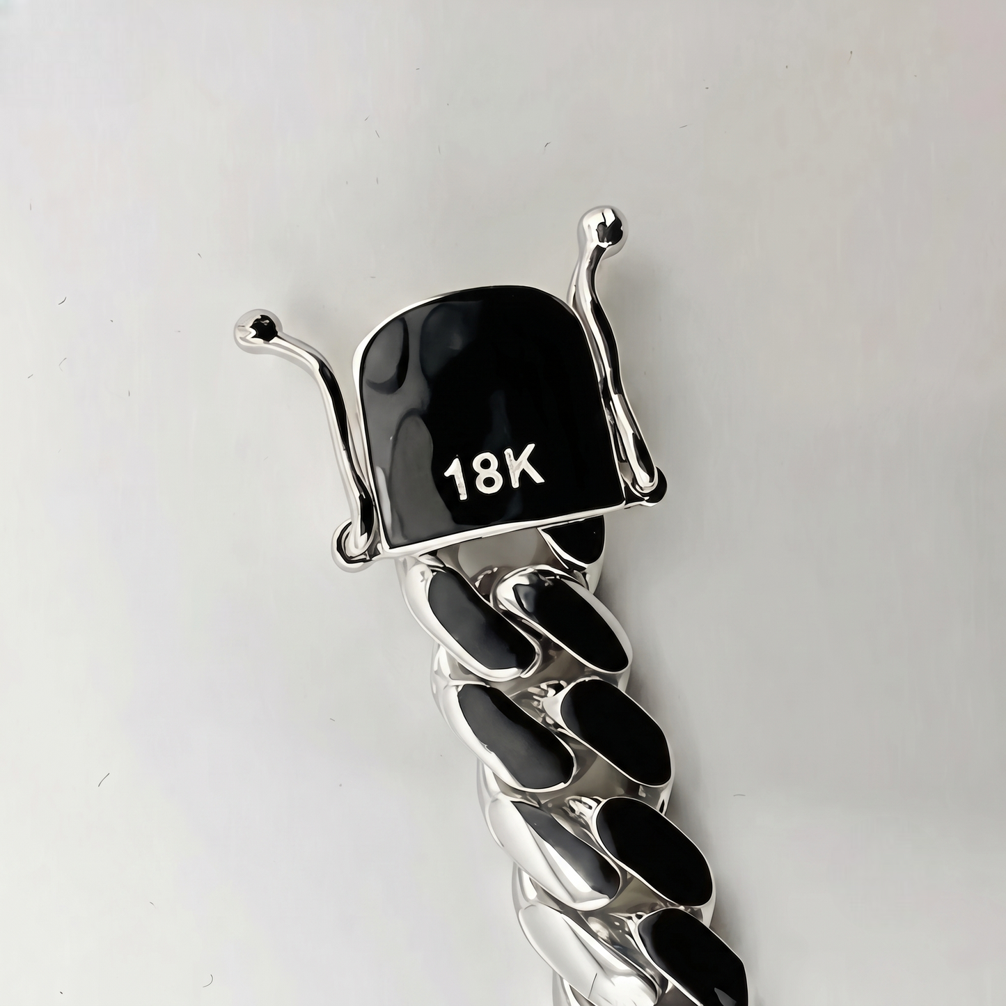 12mm Cuban chain and bracelet set, 18K White Gold（副本）备用