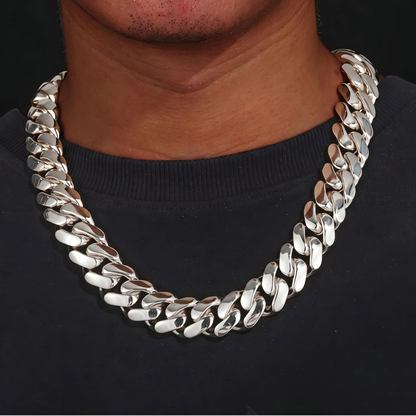 12mm Cuban chain and bracelet set, 18K White Gold（副本）备用