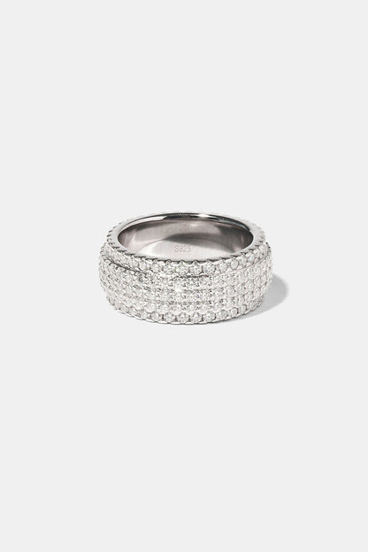 Moissanite 5 Row Ring - 10mm