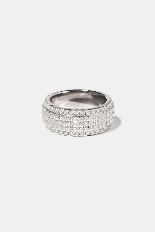 Moissanite 5 Row Ring - 10mm