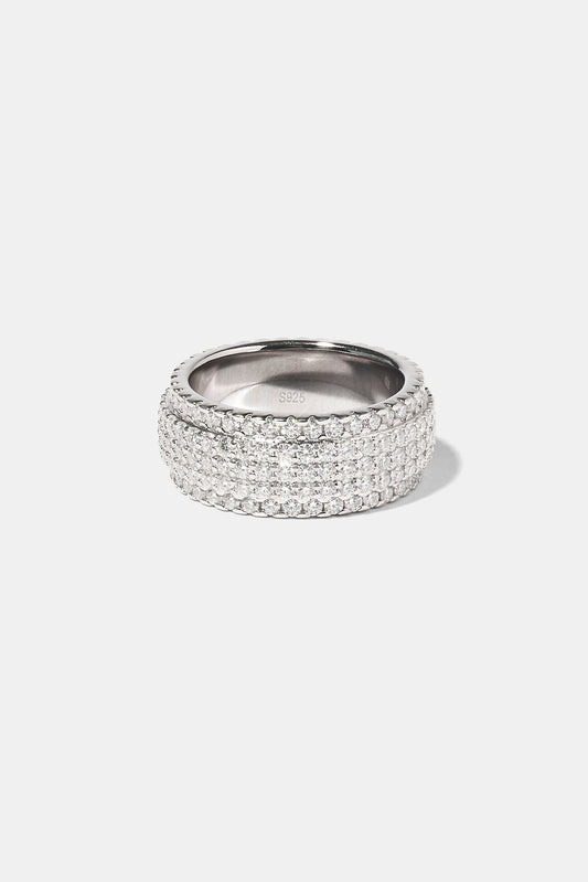 Moissanite 5 Row Ring - 10mm