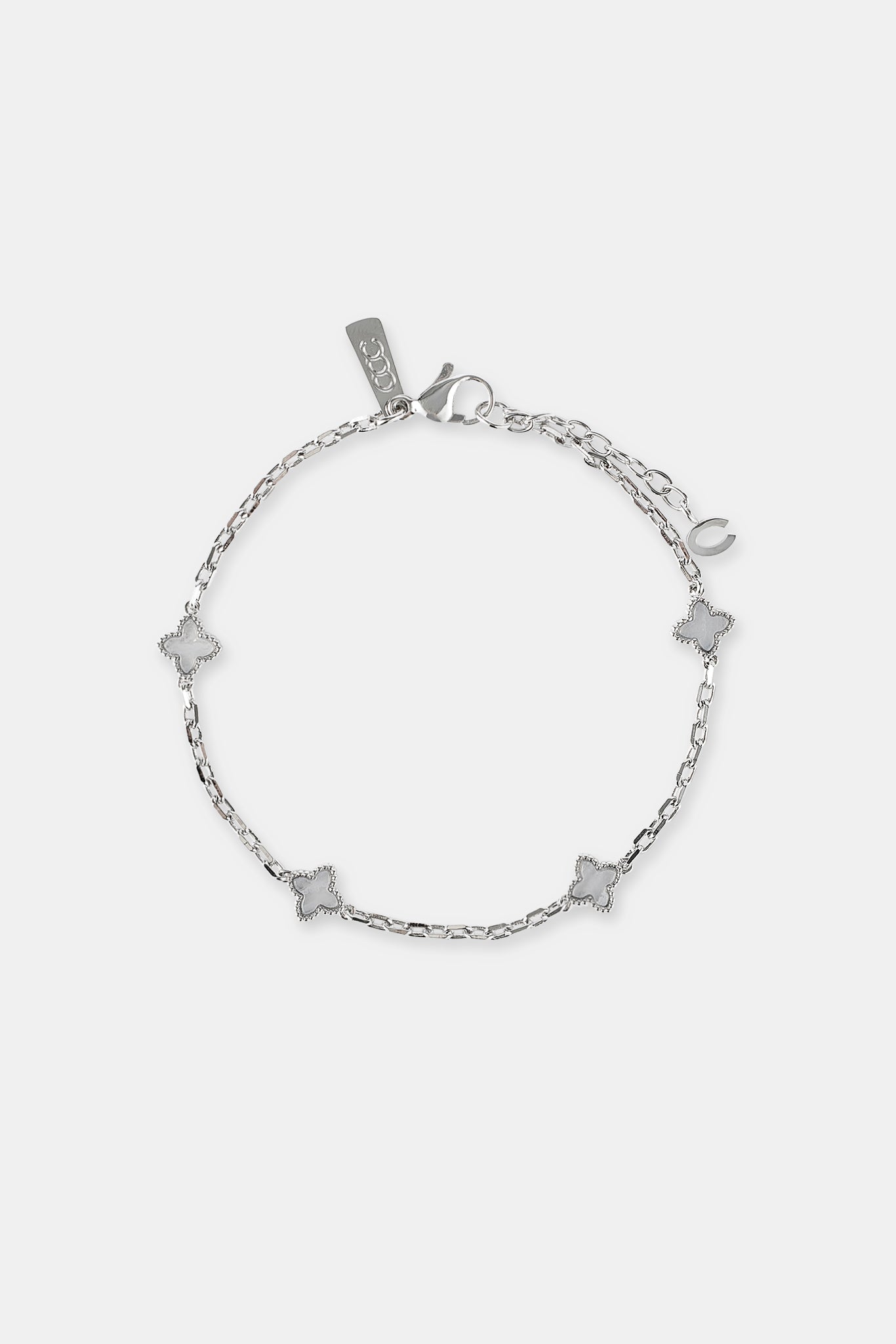 Blue Agate Motif Rolo Bracelet - 8mm