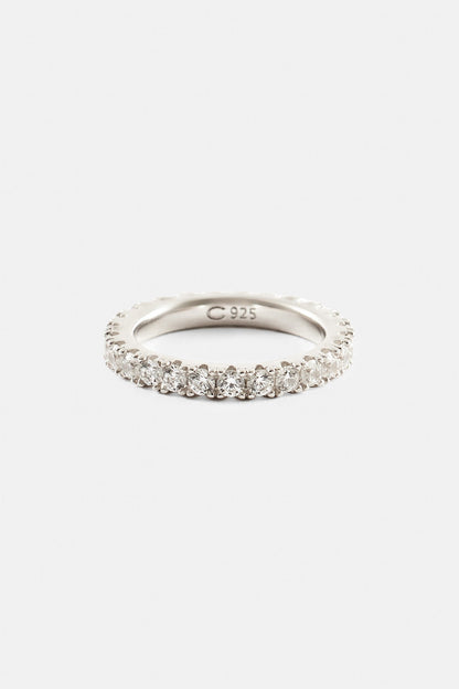 Iced Tennis Ring - 3mm - White