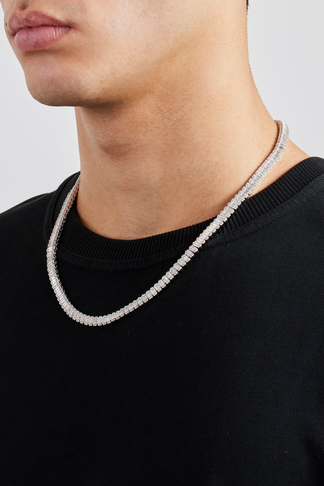 Iced Baguette Stone Tennis Chain - 6mm