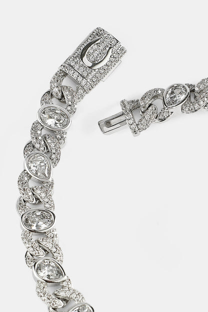 Iced Cuban Gemstone Link Bracelet - 8mm