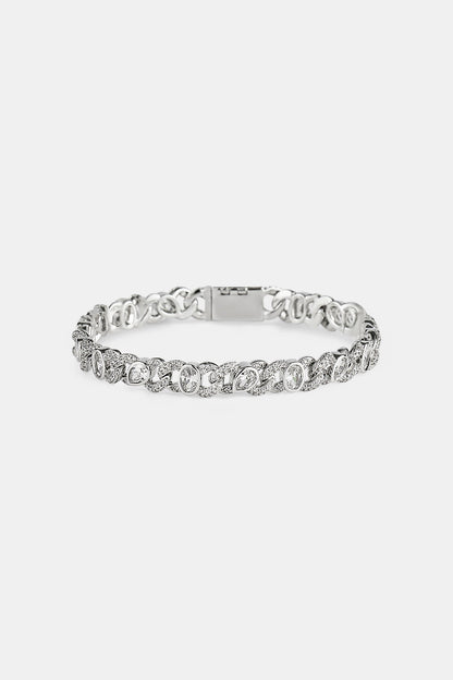 Iced Cuban Gemstone Link Bracelet - 8mm